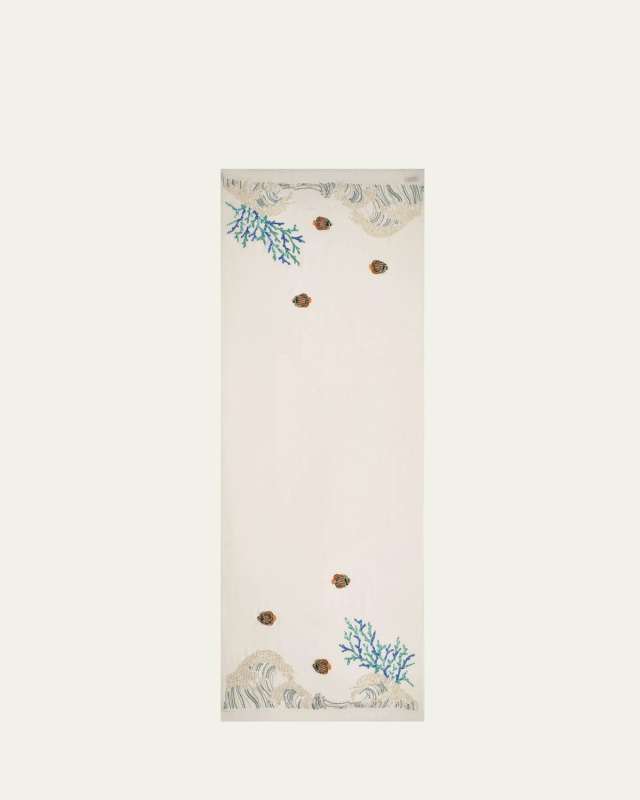 The Great Wave Merino Wool Scarf